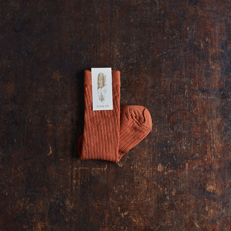 Baby & Kids Weaver Knee High Socks - Wool - Rust