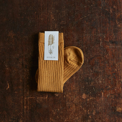 Baby & Kids Weaver Knee High Socks - Wool - Ochre