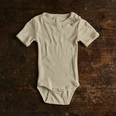 Acuta Baby Body - Cotton Pointelle - Shell