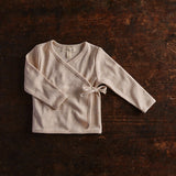 Caspius Baby Wrap Top - Cotton Pointelle - Shell