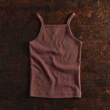 Cygnus Top - Cotton Pointelle - Damson