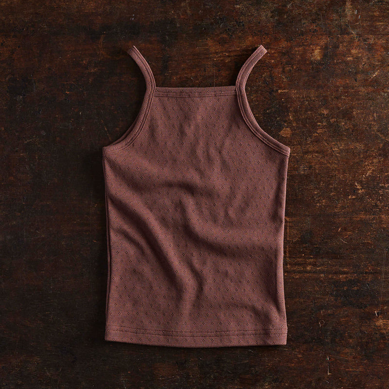 Cygnus Top - Cotton Pointelle - Damson