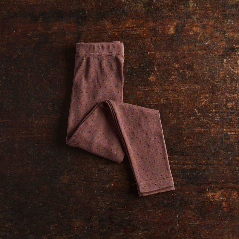 Finch Leggings - Cotton Pointelle - Damson