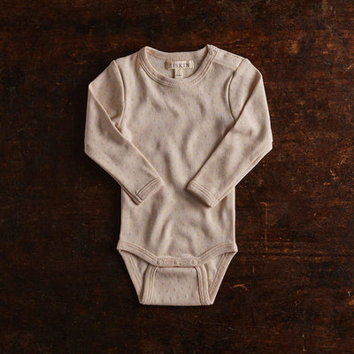 Gadwall Baby Body - Cotton Pointelle - Shell