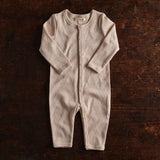 Stork Baby Pyjamas - Cotton Pointelle - Shell