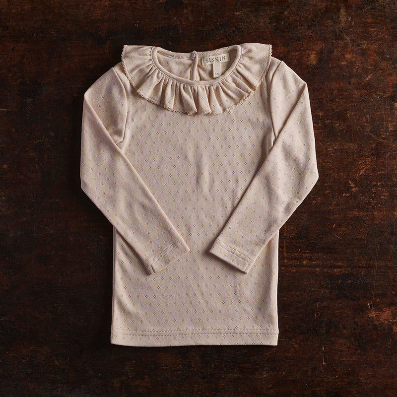 Wren Top - Cotton Pointelle - Shell