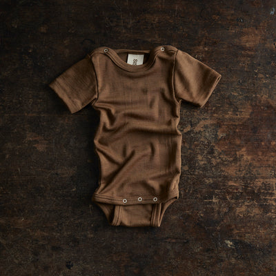Crane Baby Body - Merino Wool & Silk - Almond