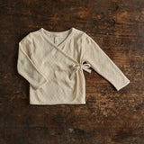 Caspius Baby Wrap Top - Cotton Pointelle - Shell
