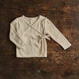 Caspius Baby Wrap Top - Cotton Pointelle - Shell