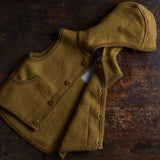 Baby & Kids Wind Vest - Boiled Merino Wool - Gold