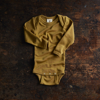 Robin Baby Body - Merino Wool & Silk - Pistachio