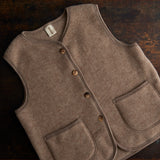 Eider Womens Vest - Merino Wool Fleece - Driftwood