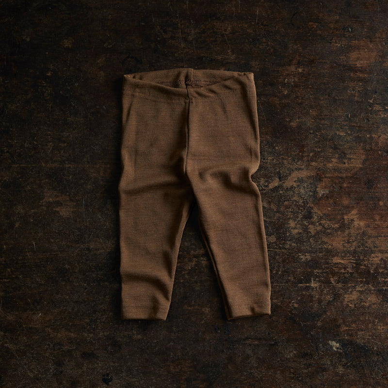 Finch Baby Leggings - Merino Wool & Silk - Almond