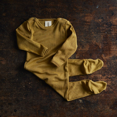 Kea Baby Pyjamas - Merino Wool & Silk - Pistachio