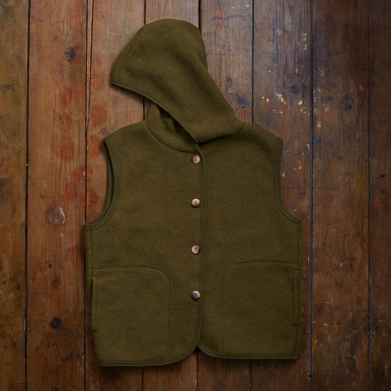 Falcon Women’s Vest - Merino Wool Fleece - Seaweed