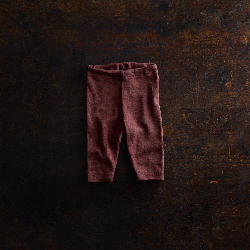 Finch Baby Leggings - Merino Wool & Silk - Fig