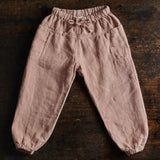 Linden Trousers - Linen - Peony