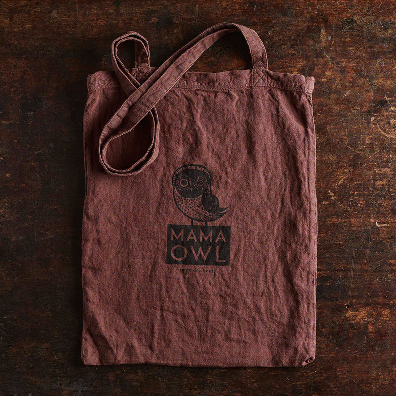 Adults Maple Tote Bag - Linen - Damson