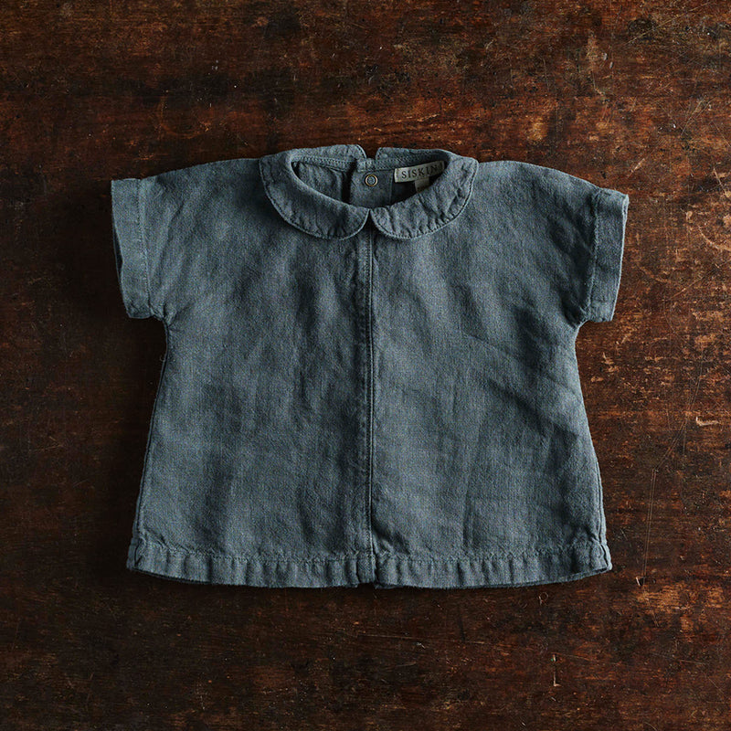 Alder Baby Tunic Top - Linen - Storm