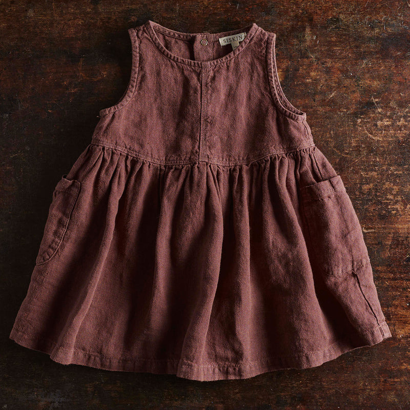 Aspen Dress - Linen - Damson