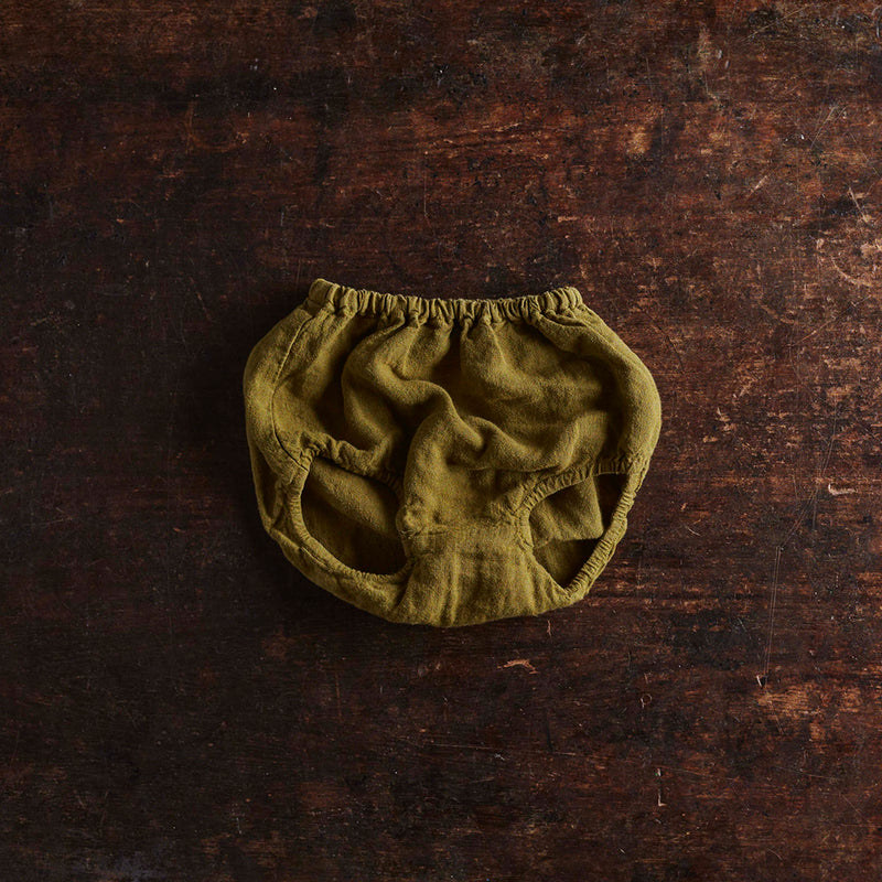 Hazel Baby Bloomers - Linen - Olive