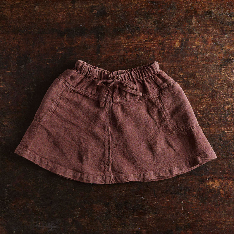 Juniper Skirt - Linen - Damson