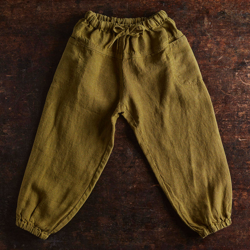 Linden Trousers - Linen - Olive