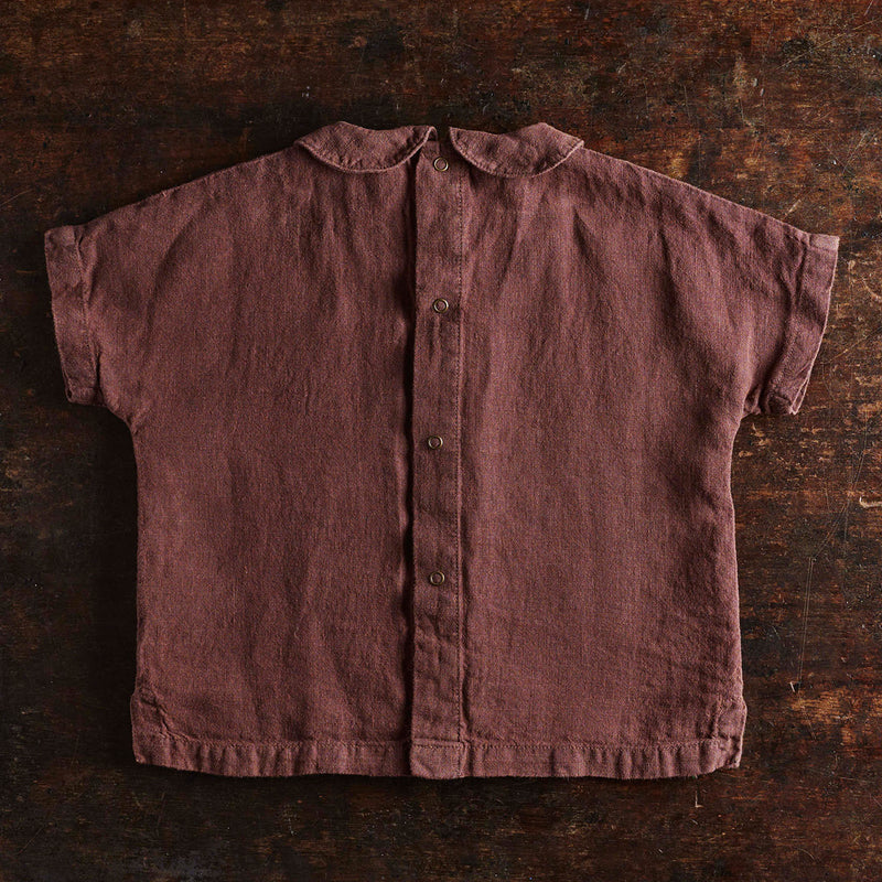 Willow Blouse - Linen - Damson