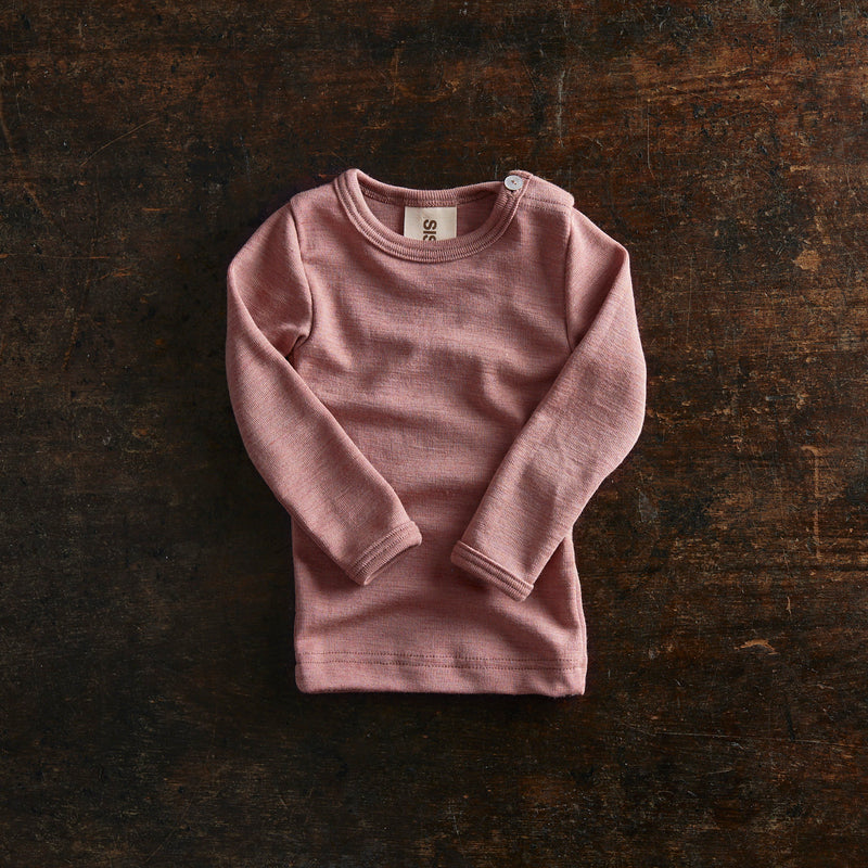 Lark Baby Top - Merino Wool & Silk - Orchid