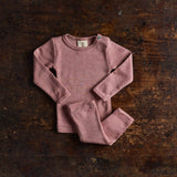 Lark Top & Finch Leggings Baby Set - Merino Wool & Silk - Orchid