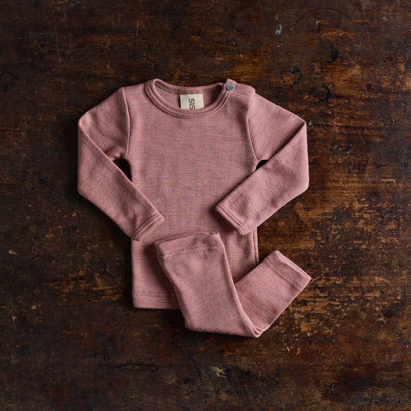 Lark Top & Finch Leggings Baby Set - Merino Wool & Silk - Orchid