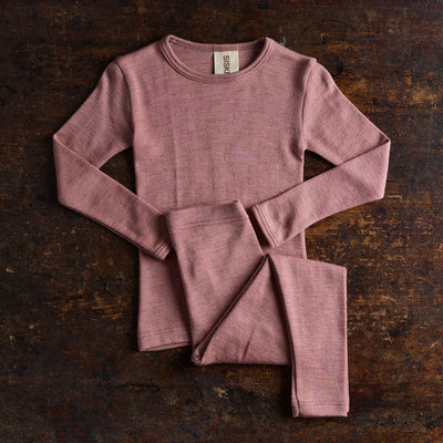 Lark Top & Finch Leggings Set - Merino Wool & Silk - Orchid