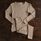 Lark Top & Finch Leggings Set - Merino Wool & Silk - Sandstorm
