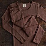 Lark Top & Finch Leggings Women’s Set - Merino Wool & Silk - Squirrel