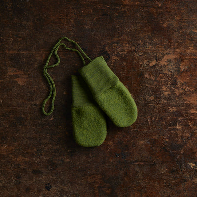 Peep Baby Mittens - Merino Wool Fleece - Forest