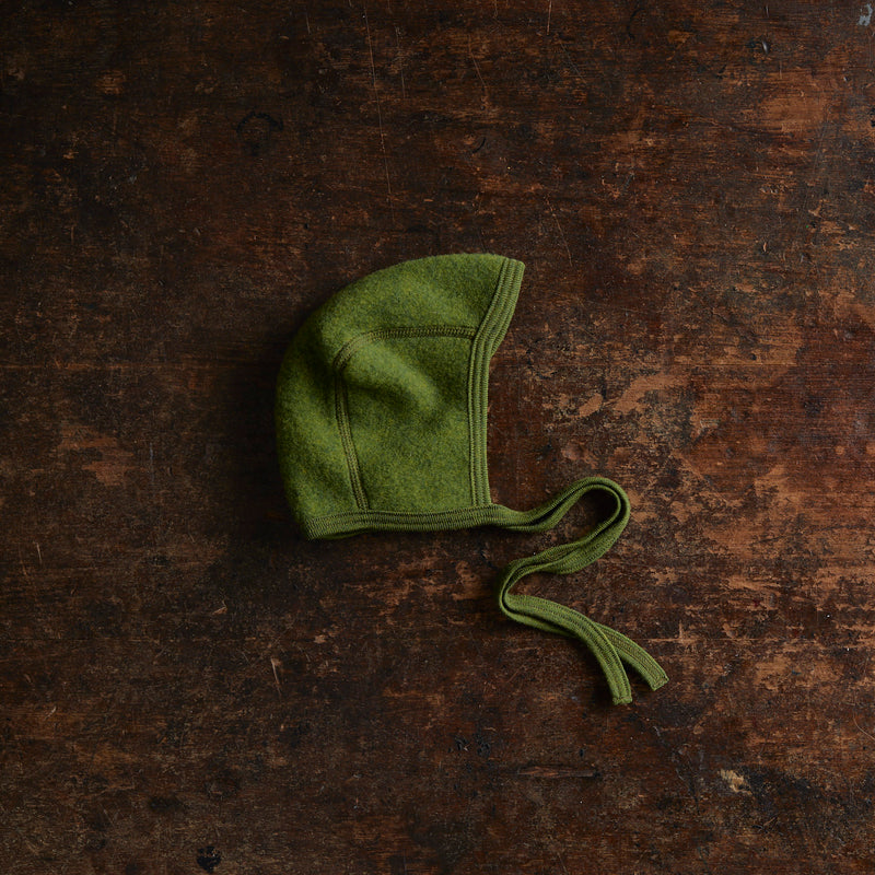 Piculet Baby Bonnet - Merino Wool Fleece - Forest