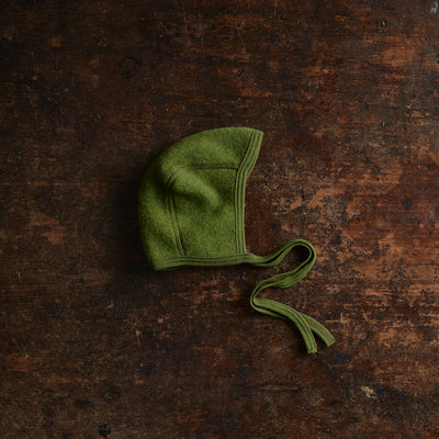 Piculet Baby Bonnet - Merino Wool Fleece - Forest