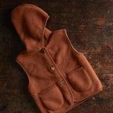 Falcon Vest - Merino Wool Fleece - Deep Rust