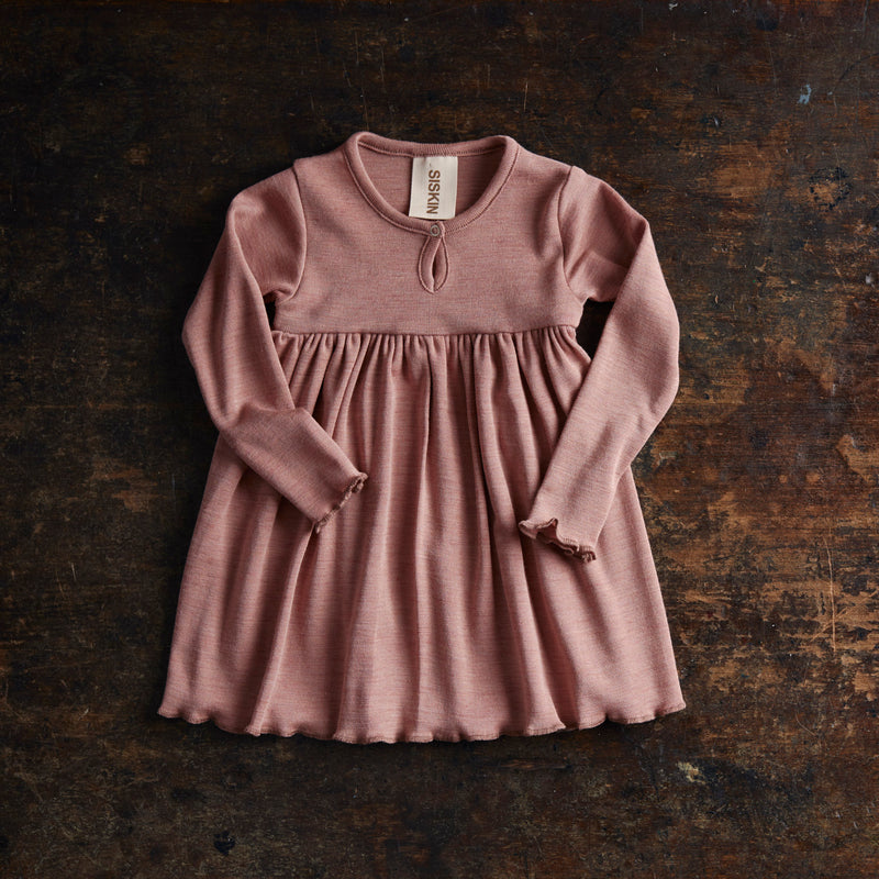 Ibis Baby & Kids Dress - Merino Wool & Silk - Orchid