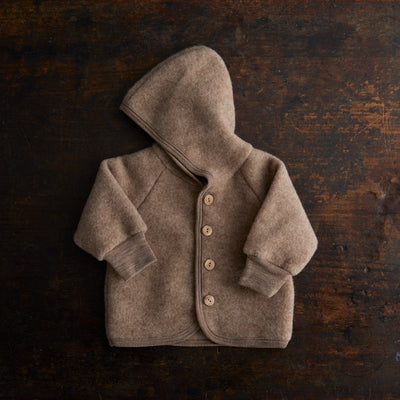 Owl Baby & Kids Jacket - Merino Wool Fleece - Driftwood