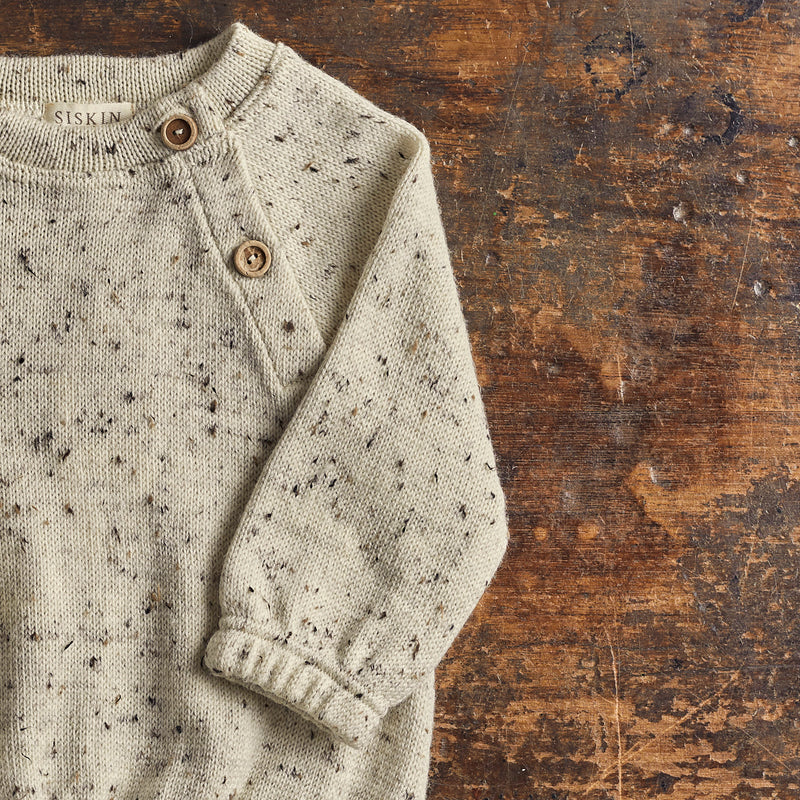 Crake Baby & Kids Sweater - Merino Wool Speckle - Quail