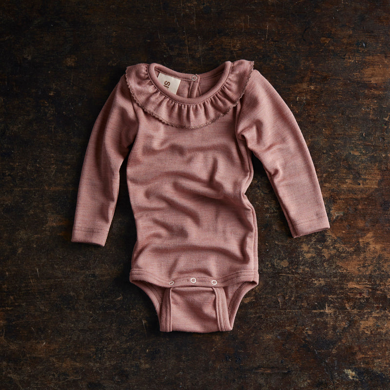 Wren Baby Body - Merino Wool & Silk - Orchid