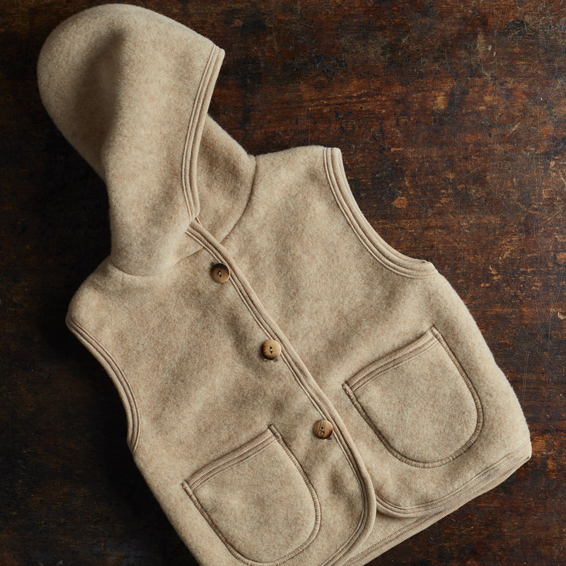 Falcon Vest - Merino Wool Fleece - Sandstorm