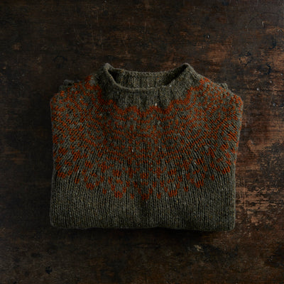 Adults Isle Sweater - Donegal Wool - Granite