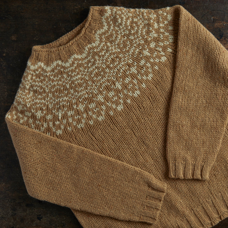 Womens Isle Sweater - Donegal Wool - Sand