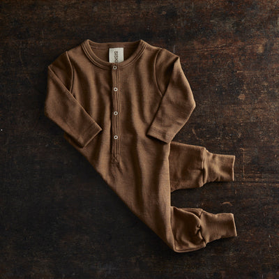 Serin Baby & Kids Pyjamas - Merino Wool & Silk - Almond