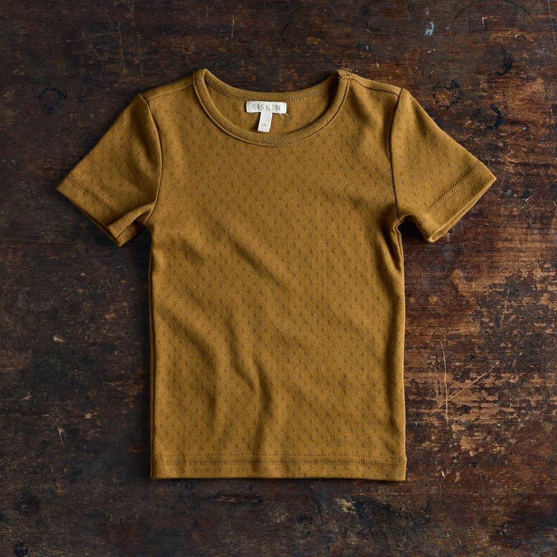 Smew Kids Top - Cotton Pointelle - Copper