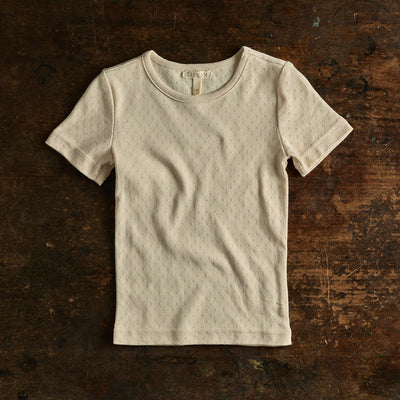 Smew Top - Cotton Pointelle - Shell