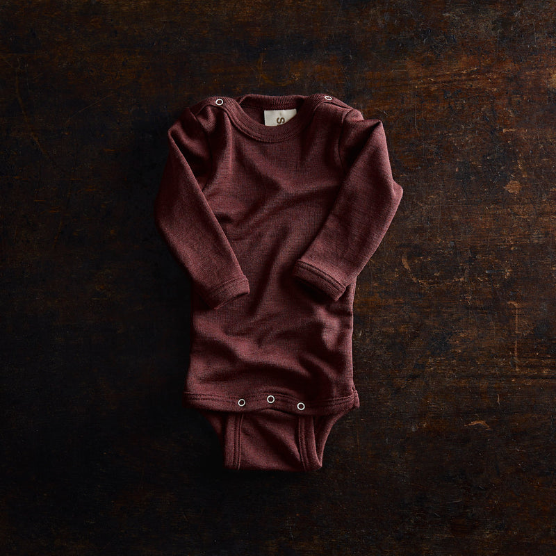 Swallow Baby Body - Merino Wool & Silk - Fig