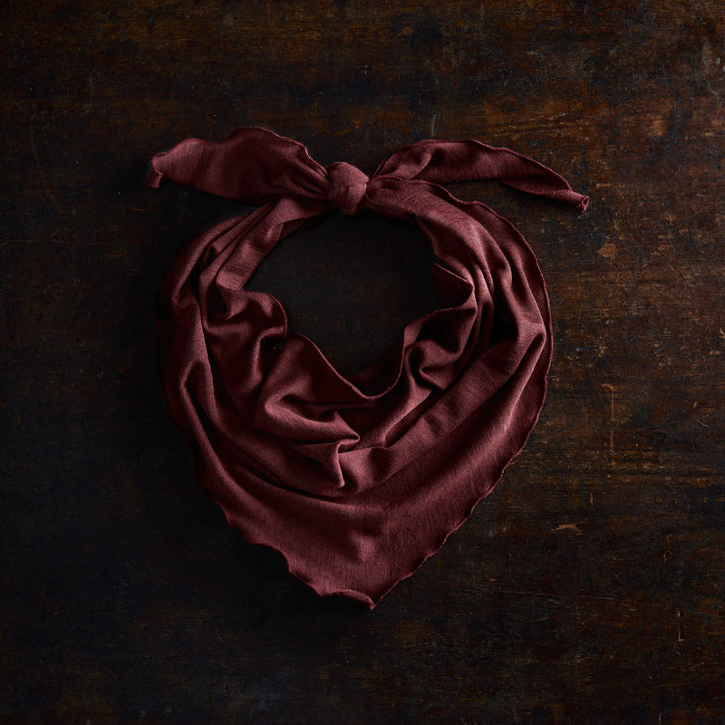 Swan Adults Bandana/Scarf - Merino Wool & Silk - Fig